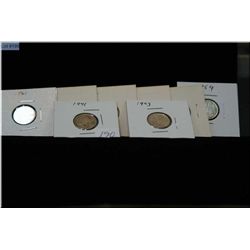 8 assorted silver 10 cent coins