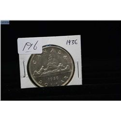 1936 Canadian silver dollar