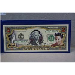 American Elvis Presley collectible $2 coloured bank note