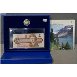 1996 boxed Canadian $2 proof coin and bank note set