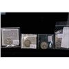 Image 1 : Selection of collector's coins including WWII nickels, American "P" mint Barber quarter, coloured Am