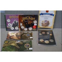Five set of cased Canadian collector's coins including 1999 Tiny treasures, two coloured Tyrell Muse