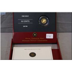 Royal Canadian Mint 2005 Special Edition Voyageur 1/25 ounce pure 99.99 % yellow gold 50 cent coin