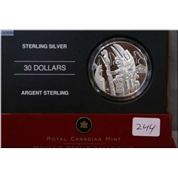Royal Canadian Mint sterling silver A Blend of Heritage and Art-The Totem Pole $30 coin