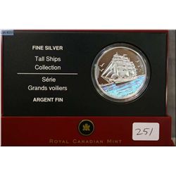 Royal Canadian Mint Special Edition 2005 Tall Ships 99.99% silver $20 coin