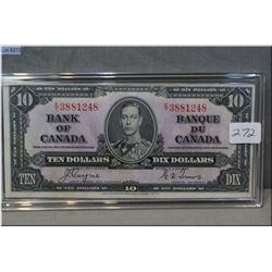 Canadian 1937 George VI $10 bill