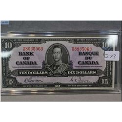 Canadian 1937 George VI $10 bill