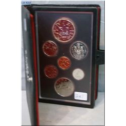 Cased Royal Canadian Mint 1973 proof coin set with silver Commonwealth games coin