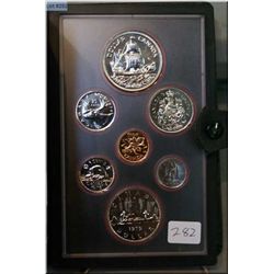 Cased Royal Canadian Mint 1979 proof coin set including silver Griffon commemorative coin