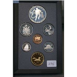 Cased Royal Canadian Mint 1993 proof coin set including silver Stanley Cup Hockey commemorative coin