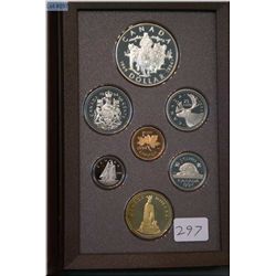 Cased Royal Canadian Mint 1994 proof coin set including silver Last RCMP dog sled team commemorative