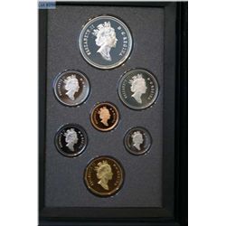 Cased Royal Canadian Mint 1995 proof coin set including silver 325th anniversary Hudson's Bay commem