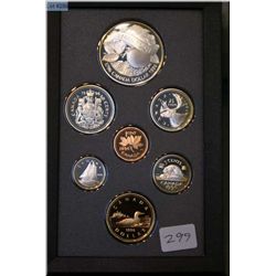Cased Royal Canadian Mint 1996 proof coin set including silver MacIntosh apple commemorative coin