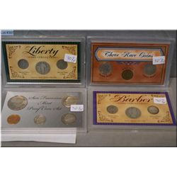 Four cased sets of American collector's coins including Liberty coin collection 1916-1930, Three rar