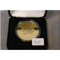 Boxed Canadian 99.99 % on oz. silver and gold plated Maple Leaf