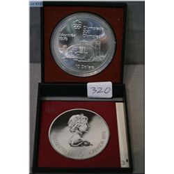 Boxed Canadian 1976 Sterling silver Olympiad un-circulated $10 coin