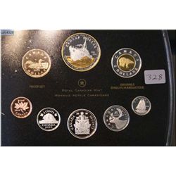 Cased Royal Canadian Mint 2010 proof coin set including silver 100th Anniversary of the Canadian Nav