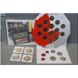 Selection of Canadian collectible coins and stamp coins including Vancouver 2010 Olympic Games Coin 
