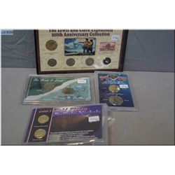Four cased sets of American collector's coins including The First and Last Sue B. Anthony coins 1979