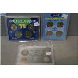 Three cased set of American collector coins including San Francisco Mint proof coin set 2011, Coins 