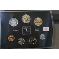 Cased Royal Canadian Mint 1999 specimen coin set
