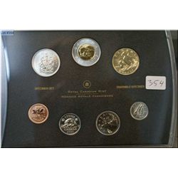Cased Royal Canadian Mint 2005 specimen coin set