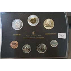 Cased Royal Canadian Mint 2007 specimen coin set