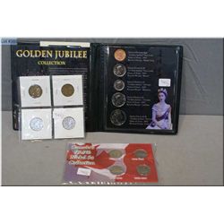 Selection of Canadian collector coins including 2002 Golden Jubilee collection, Canada's 99.9% nicke