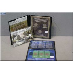 Three American coins sets including Cherished American nickels, Three centuries of American nickels,
