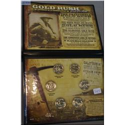 A cased set of American "Gold Rush" 24kt gold plated collector coins