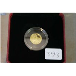 Boxed Canadian 2012, 99.99% 1/25 ounce gold "Bluenose" coin