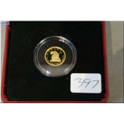 Boxed Canadian 2007, 99.99% pure gold  1/25 ounce coin