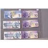 Image 1 : Eight Canadian bank notes including four 1986 five dollar bills, 2002 five dollar bill and three 200