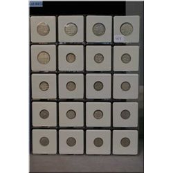 Twenty early Canadian coins including Edwardian dimes, 1930's quarters etc.