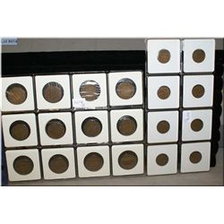 Selection of Canadian pennies including large and small