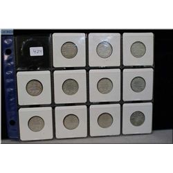 Eleven Canadian quarters including 1874-1921