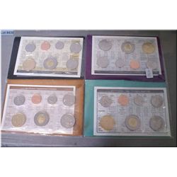Four Canadian un-circulated coins sets including two 2003s, 2004 and 2005