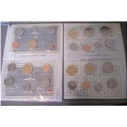 Four Canadian un-circulated coin sets including 1995, 96, 97 and 1998