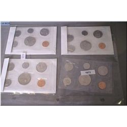 Four Canadian un-circulated coin sets including 1970,.71,72 and 1973