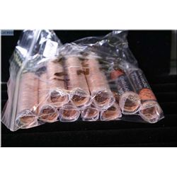 Ten rolls of 2012 Canadian pennies