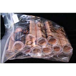 Ten rolls of 2012 Canadian pennies