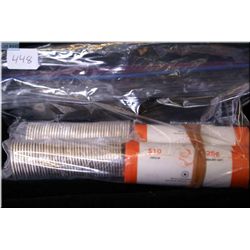 Four rolls of Canadian Olympic quarters including two 2007 and two 2009