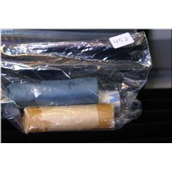 Three rolls of nickels including 1963 and 1966 Canadian and an unknown American