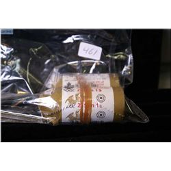 Two rolls of 2010 Vancouver Olympic winter game loonies, note one package opened appears to be missi