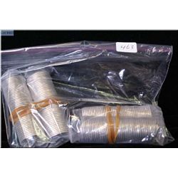 Four rolls of Canadian Olympic quarters