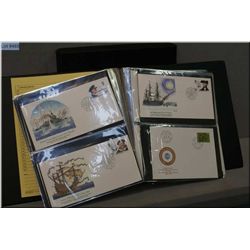 A binder of first day issue stamps, assorted themes including nautical, scouts and brownies, royalty