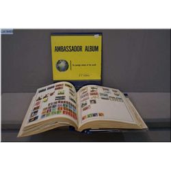 A binder with a large selection of world stamps plus some loose first day covers etc.