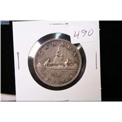1957 Canadian silver dollar
