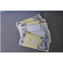 One hundred and twenty five Canadian $1.00 bills