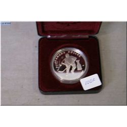Cased 1883-1993 Stanley cup commemorative sterling dollar